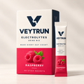 VEYTRUN Raspberry electrolytes box and sachet — packaging concept